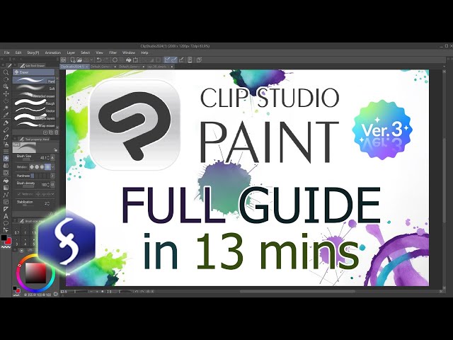 Clip Studio Paint  - Tutorial for Beginners in 13 MINS !  [ 2024 - Ver 3 ]