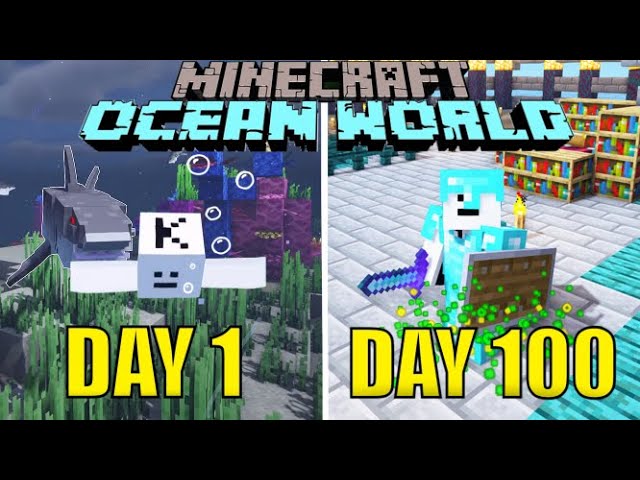 I Survived 100 Days In An Ocean Only World In Hardcore, And Here's What Happened...