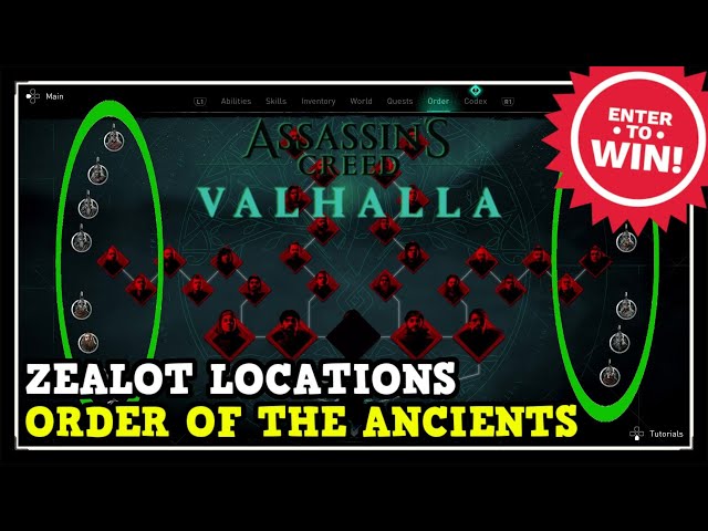 Assassin's Creed Valhalla All Zealot Locations (Order of the Ancient Locations)