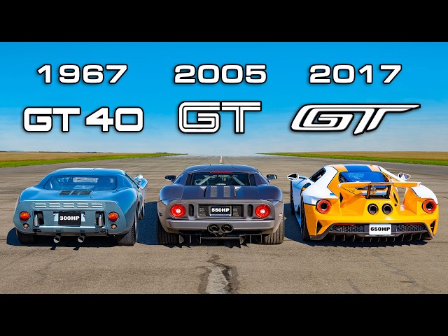 Ford GT Generations DRAG RACE