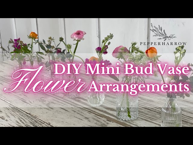 DIY Mini Bud Vase FLOWER Arrangements: Simple and Affordable Idea for Weddings and Events