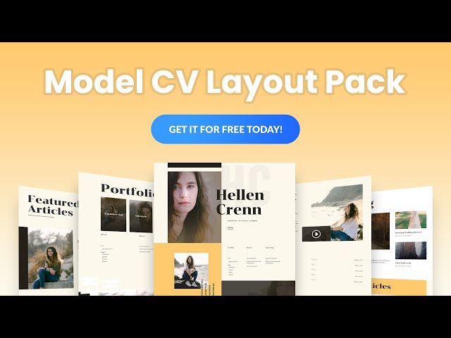 Get a FREE Model CV Layout Pack for Divi