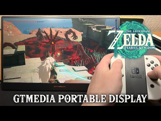 Nintendo Switch ZELDA Tears Of The Kingdom on Gtmedia MATE 15.6 PORTABLE DISPLAY