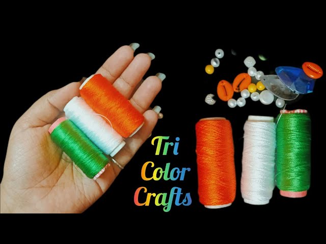 Tricolour Republic Craft-Republic Day Craft-Best Out Of Waste Craft | DIY Tricolour Jewellery Craft
