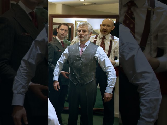 Fitting a Waistcoat at Henry Poole & Co. #shorts