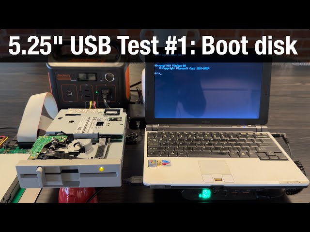 External 5.25" USB Floppy Drive, Experiment #1: Boot disk 💾