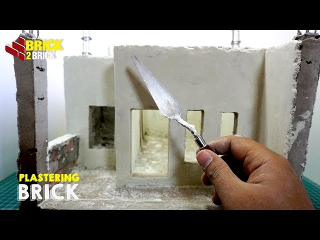 HOW TO BUILD A BRICK WALL : PLASTERING WALL -  BRICKLAYING