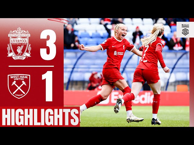 Kiernan, Kearns & Roman Haug Goals! | Liverpool FC Women 3-1 West Ham | Highlights