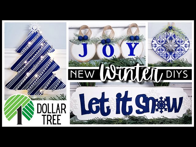 *NEW* DOLLAR TREE DIY | Winter & Christmas Decor Crafts | Easy DIYs & Hacks 2022 | Blue & Silver