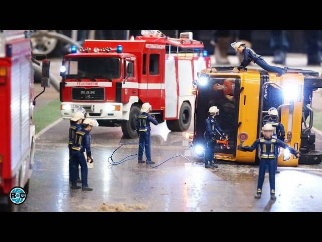 HORRIBLE RC TRUCK ACCIDENT- RCEFF FIRE FIGHTER'S ACTION