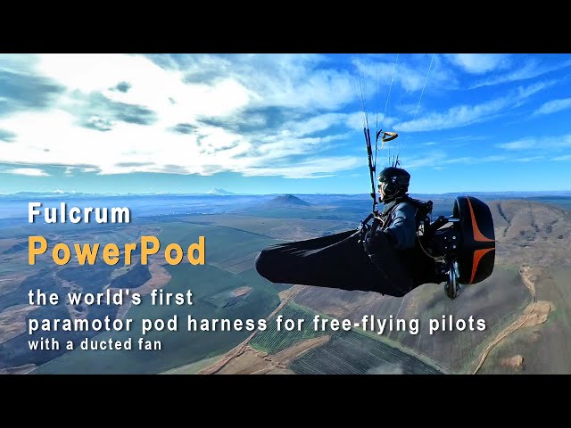 Fulcrum PowerPod is the world's first paramotor pod harness with a ducted fan only 0.5 m in diameter