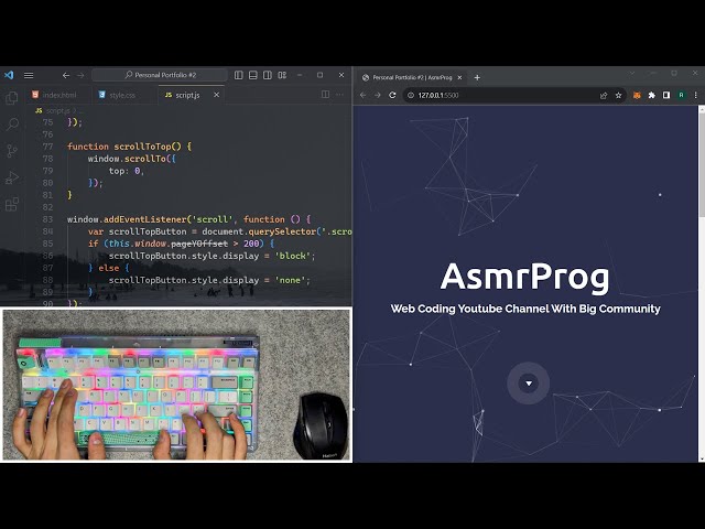 ASMR Programming - Complete Responsive Portfolio Design - No Talking