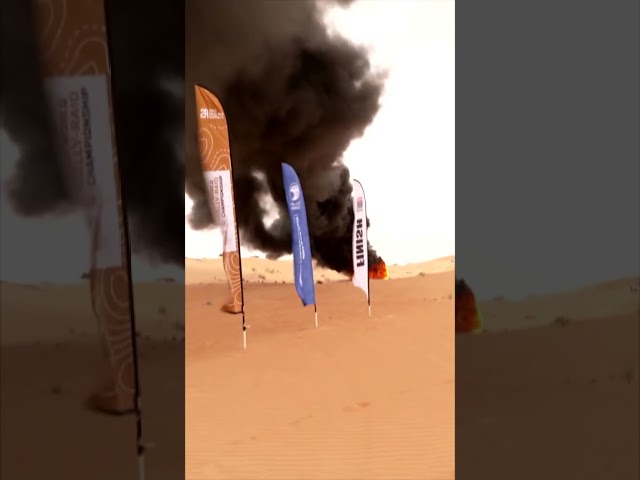 🔥 breaks out during Abu Dhabi Desert Challenge 😲
