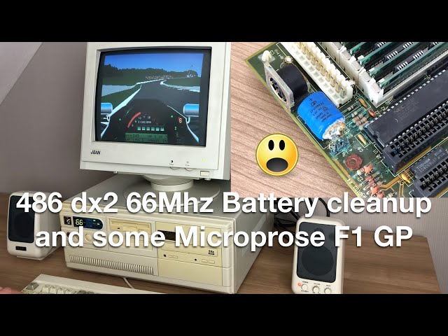 Preparing my 486 PC dx2 (disassembly and battery cleanup) for some gaming