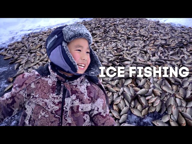 Traditional Yakutian Ice Fishing "Munkha"