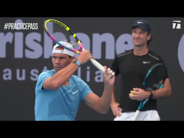 Rafael Nadal Hits the Practice Court in Brisbane | Practice Pass
