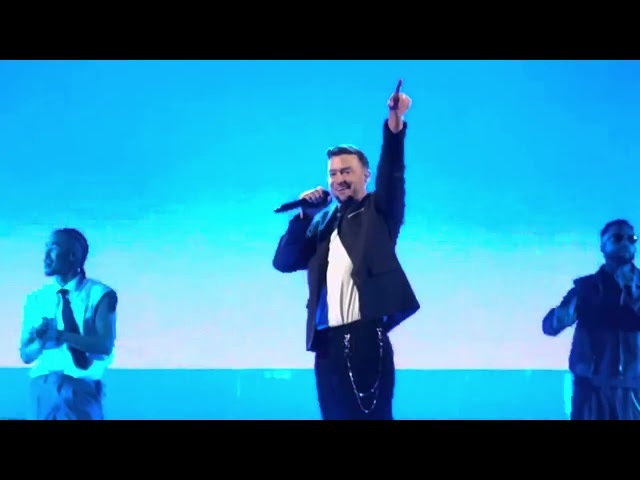 Justin Timberlake performs Cant Stop The Feeling on The Forget Tomorrow Tour in Vancouver on 4/29/24