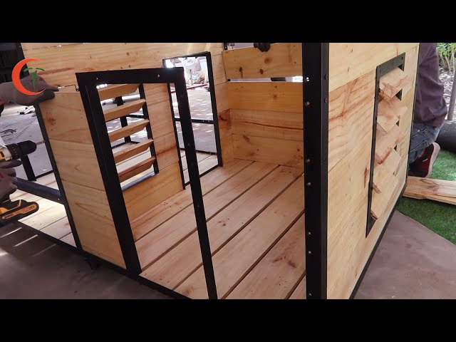 Build A Beautiful Doghouse From Wood Pallet | How To Make A Villa For My Dog From Wooden Pallet