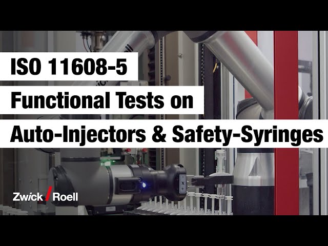 ISO 11608-5 | roboTest N für Funktionstests an Autoinjektoren und Sicherheits-Spritzen