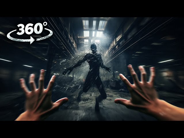 360° Ghost Titan Attack in the Factory VR 360 Video Horror 4K Ultra HD
