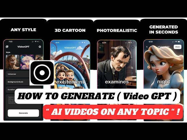How to create vidoes using video GPT | How to generate vidoes using AI | Ai video generator for free