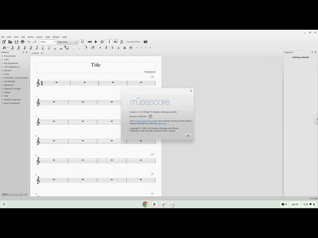 How to install MuseScore 2.3.2 on a Chromebook