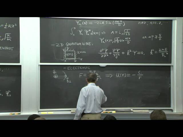 4. Solutions to Schrödinger Equation, Energy Quantization