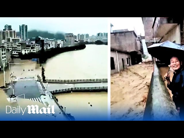 China floods: Deadly 'once in a century' rains strike Guangdong