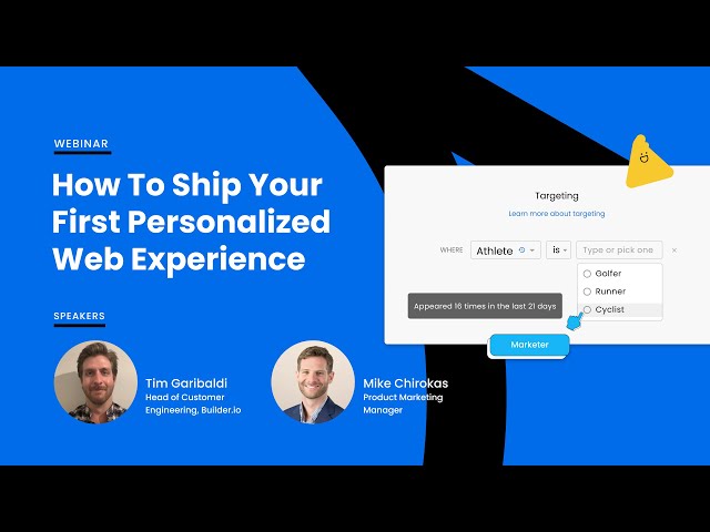 How To Ship Your First Personalized Web Experience