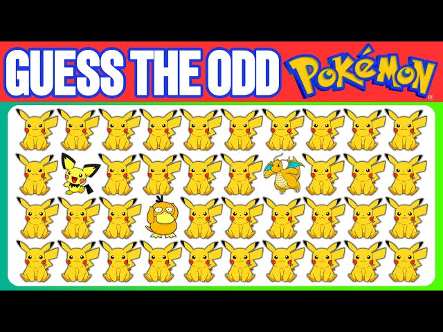Find the ODD One Out - The Pokémon Edition| Pokémon Quiz | 33 Emoji Quiz | Easy, Medium, Hard