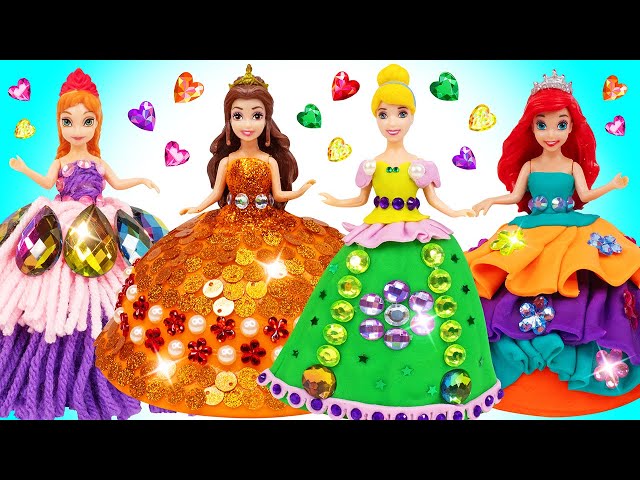 Disney Princesses Dress Up - Crafting Stunning Outfits for Miniature Dolls