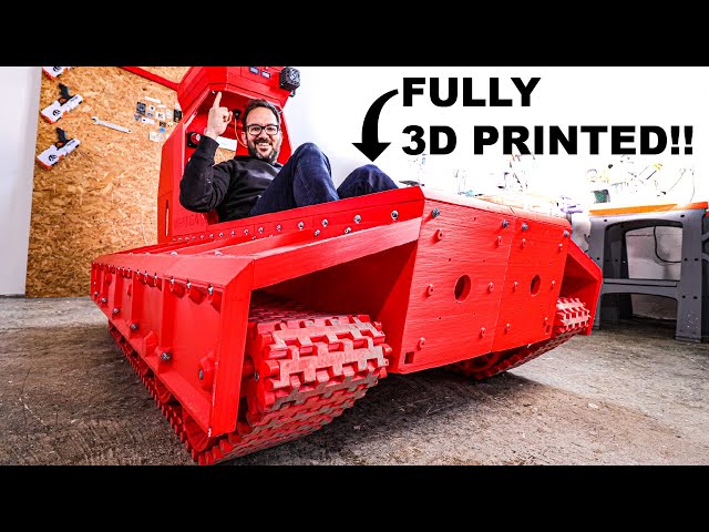 GIANT 3D PRINTED TANK GETS A TURRET (from scratch)