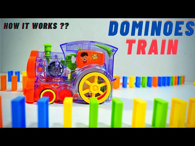 Domino train for kids | kids train with domino blocks | Transparent Train Toy with music
