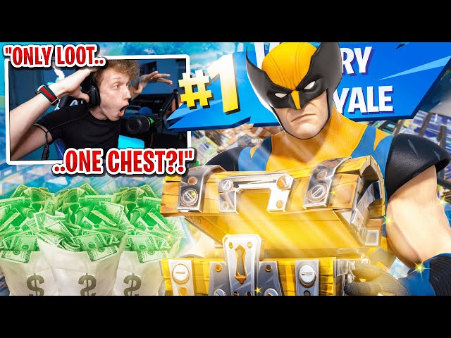 I got 100 FANS to scrim with ONLY ONE CHEST for $100 in Fortnite... (super intense)