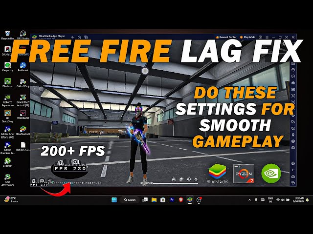BLUESTACKS: Free Fire Lag fix | Get 200+ FPS & Smooth Gameplay In Any Laptop