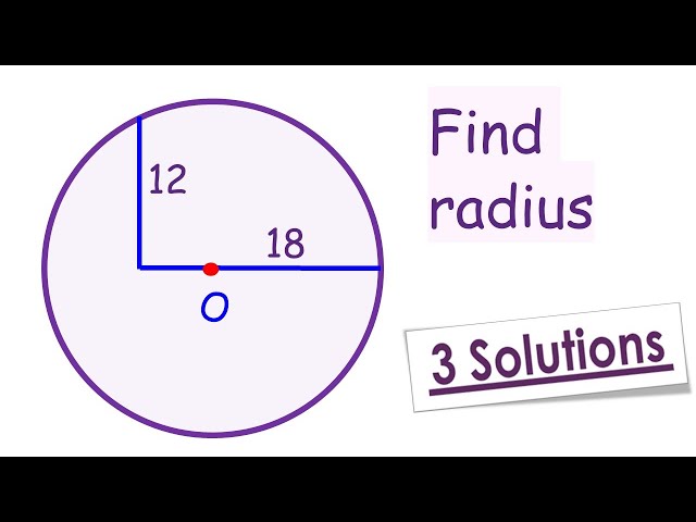 45) Find the radius of circle. Solve it by 3 different ways.