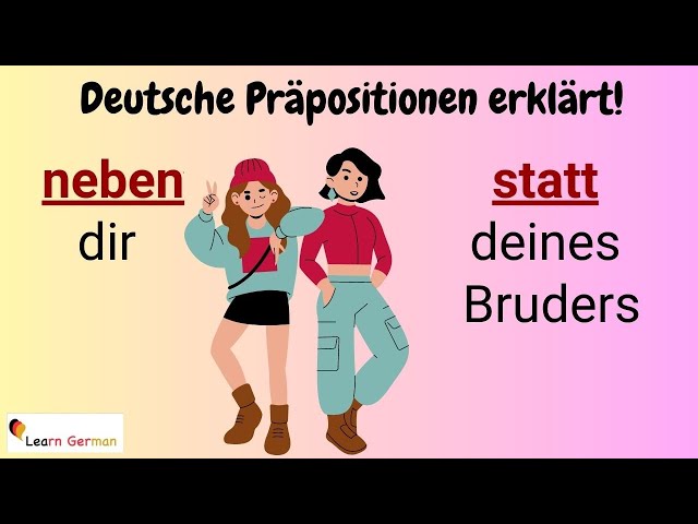 GERMAN Prepositions NEBEN + STATT in detail (16) | NEBEN + STATT mit Erklärung | A1 - B1
