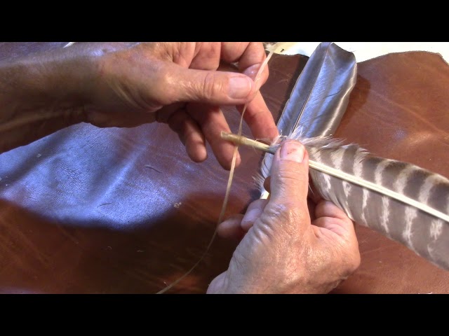 DIY tie points on feather ends