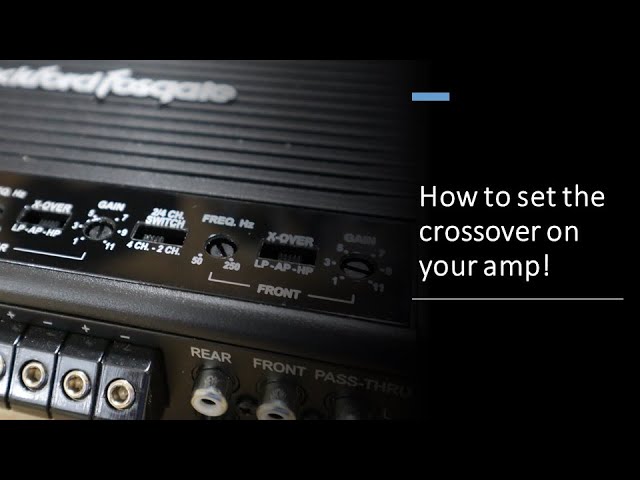 How to set Crossovers