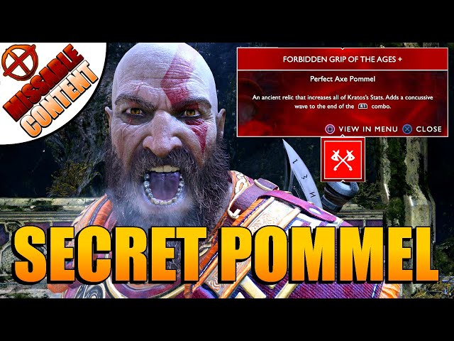 God of War - HOW TO GET The Secret Axe Pommel (Rare Item Location)