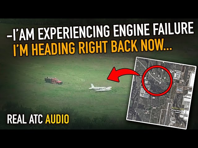 Loss of engine power and a subsequent forced landing. REAL ATC