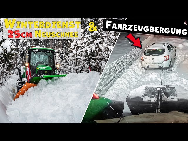 25cm Neuschnee und Fahrzeugbergung | Winterdienst in Oberkärnten ❄️