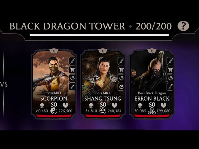 How to Beat Battle 200 Black Dragon Fatal Tower | Easy Strategy and Guides | MK Mobile