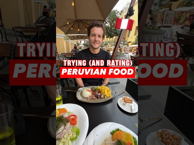 Trying Peruvian Food For The First Time! #food #peru