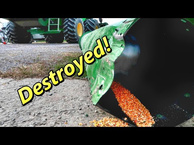 Accident on the Farm!  Dad wrecked the combine!
