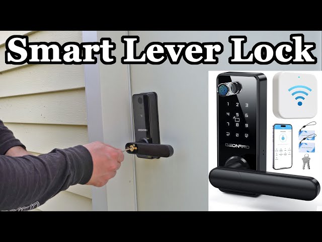✅Smart Lever Lock -  App, Fingerprint, NFC, Key, Keypad code, Alexa, Google, WiFi, Bluetooth
