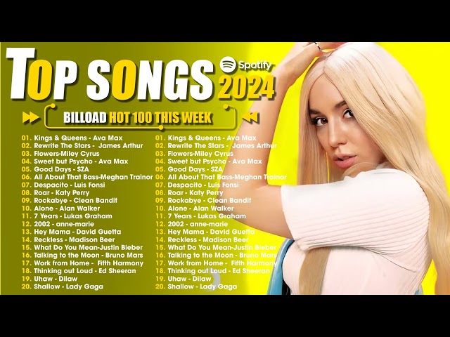 Top Songs 2024 ♪ Billboard Top 50 This Week ♪ Best Pop Music Spotify Playlist 2024