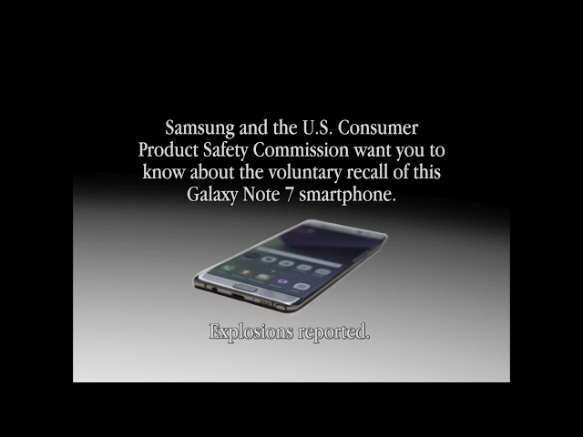 Samsung Galaxy Note7 recall PSA (2016)