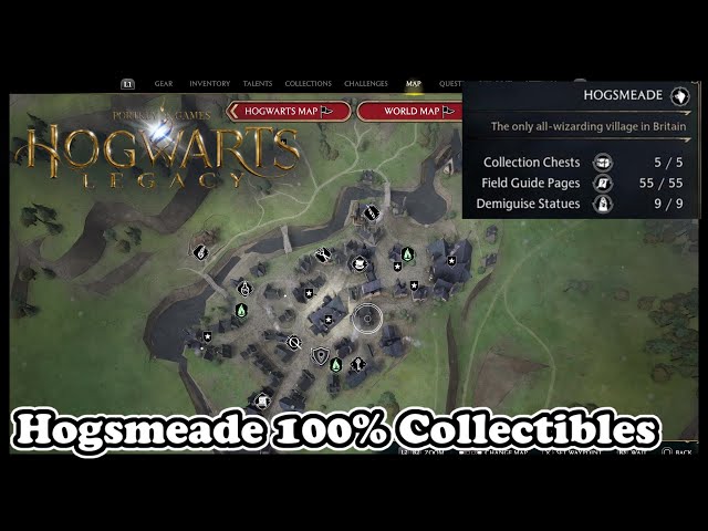 Hogwarts Legacy HOGSMEADE ALL COLLECTIBLES (100% Collectible Guide)
