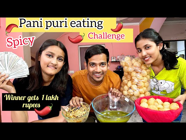 Spicy Pani Puri Eating Challenge with Family | Winner gets 1 Lakh Rupees